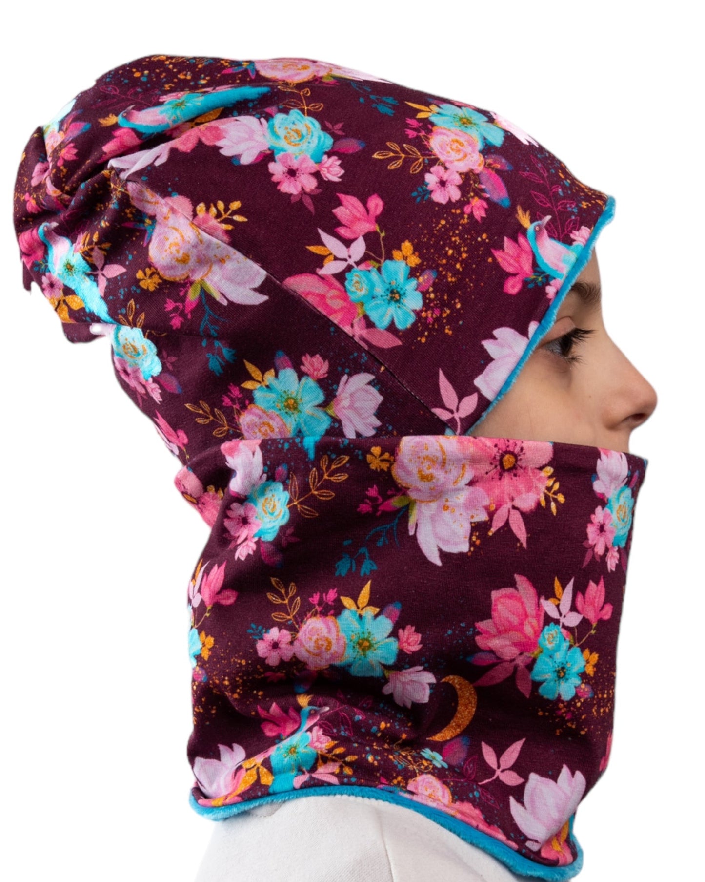 Set Cappello e Scaldacollo Bambina Fatto a Mano in Cotone Certificato