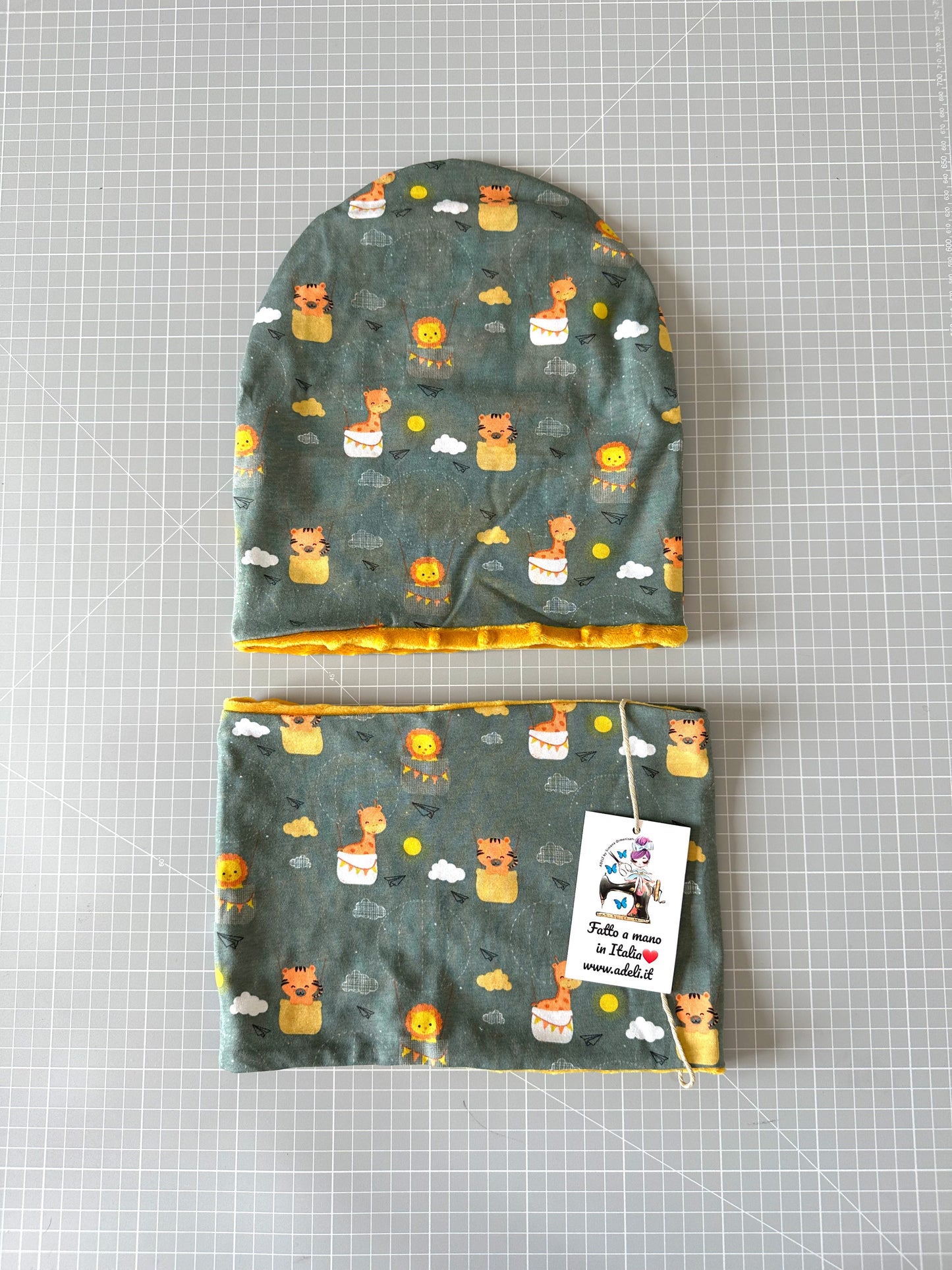 Cappello e scaldacollo bambino taglia 10 anni