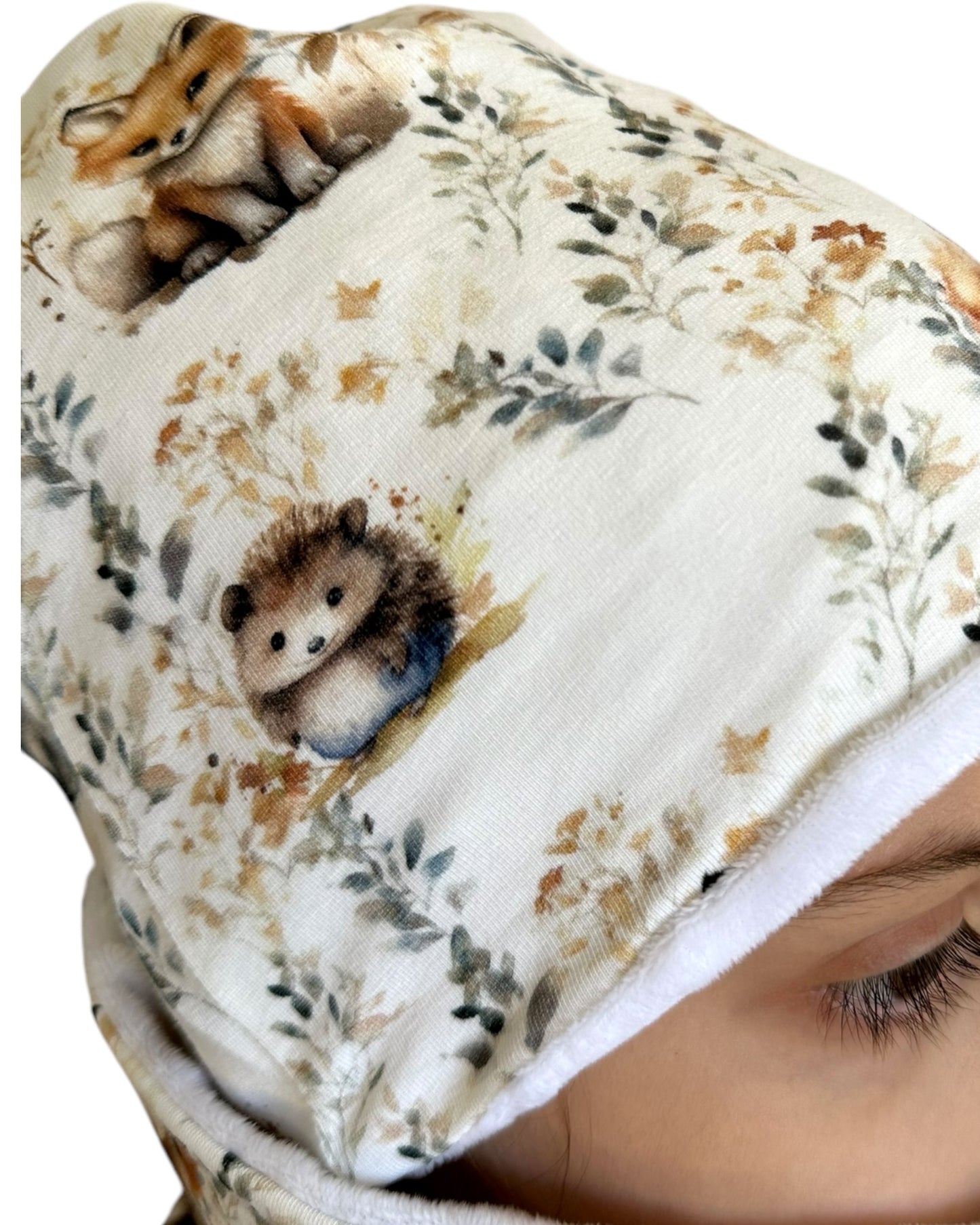 Set Cappello e Scaldacollo Fatto A Mano In Cotone Certificato Fantasia Volpi