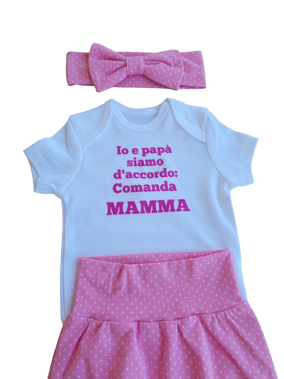 Completino rosa a pois