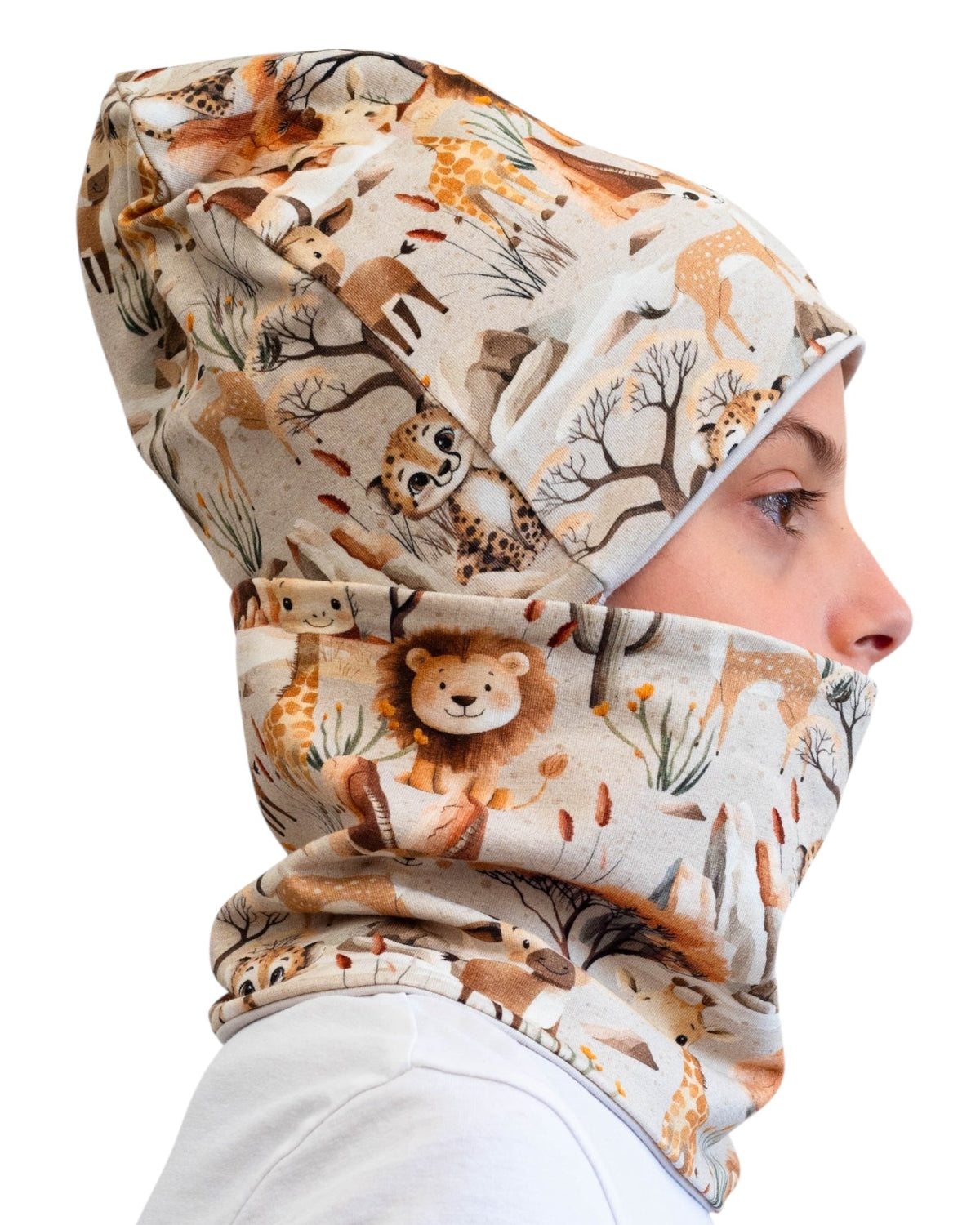 Set Cappello e Scaldacollo Bambino Fatto a Mano in Cotone Certificato
