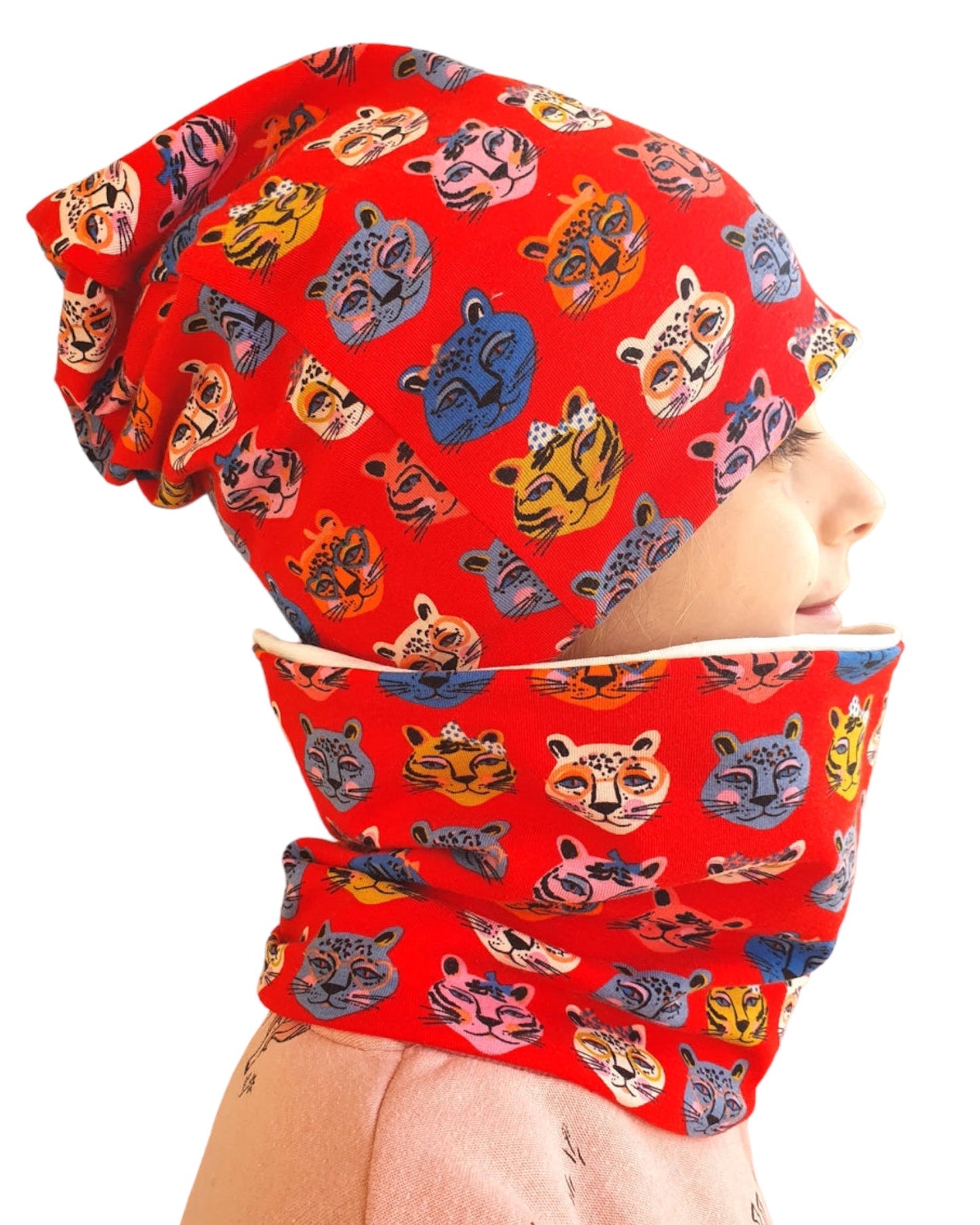 Set Cappello e Scaldacollo Bambina Fatto a Mano in Cotone Certificato