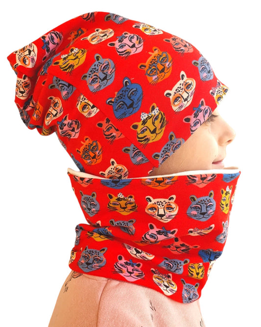 Set Cappello e Scaldacollo Bambina Fatto a Mano in Cotone Certificato