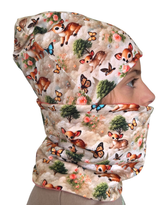 Set Cappello e Scaldacollo Bambina Fatto a Mano in Cotone Certificato