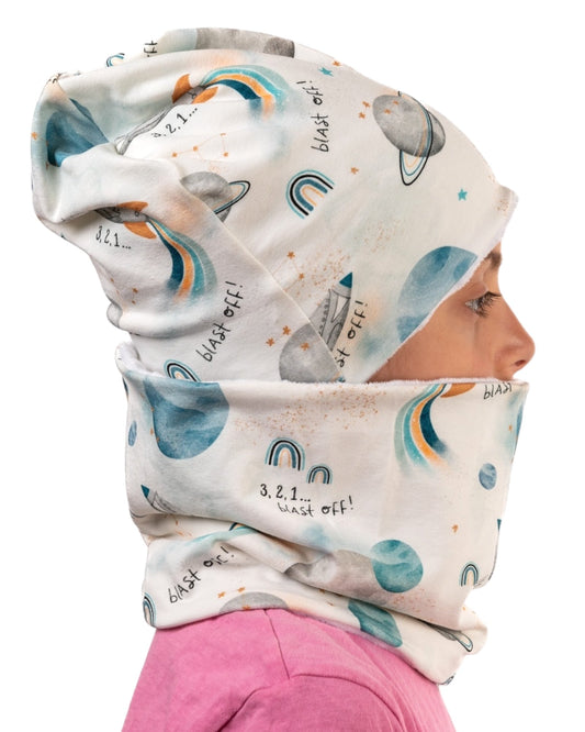 Set Cappello e Scaldacollo Bambino Fatto a Mano in Cotone Certificato