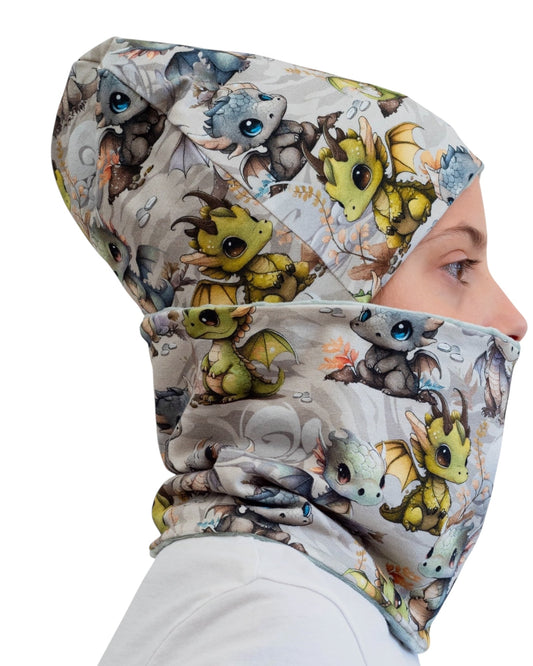 Set Cappello e Scaldacollo Bambino Fatto a Mano in Cotone Certificato