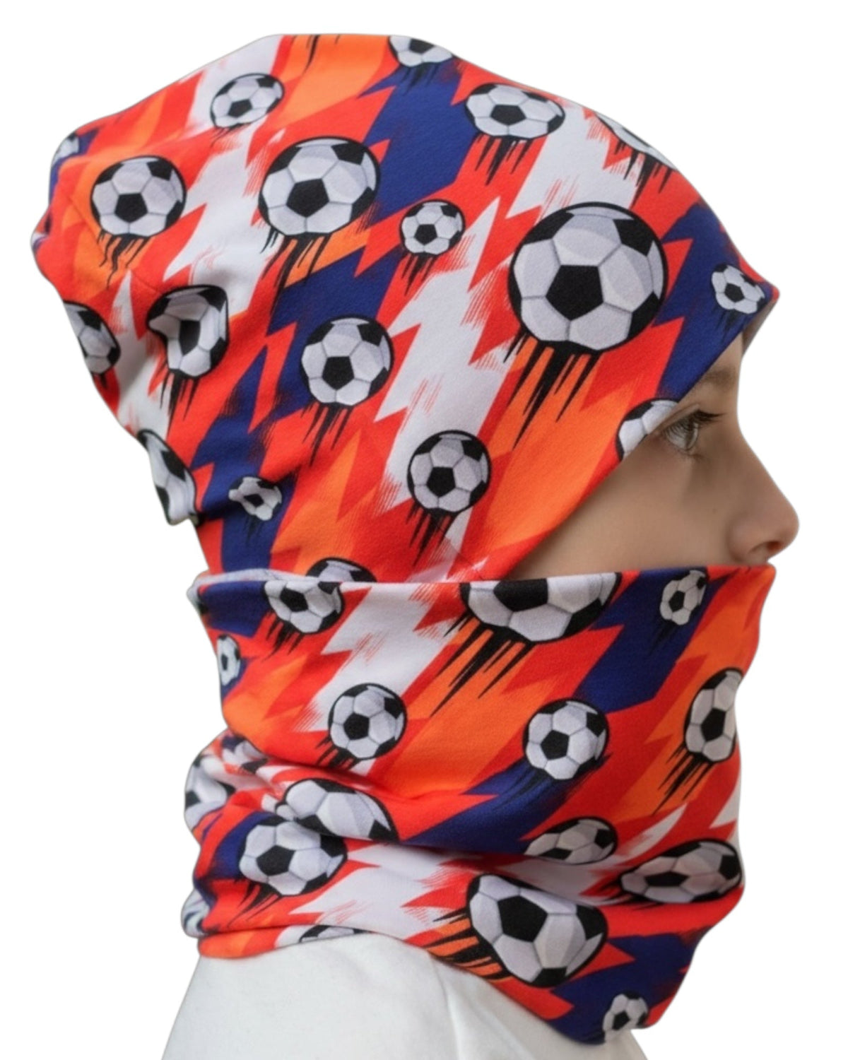 Set Cappello e Scaldacollo Bambino Fatto a Mano in Cotone Certificato