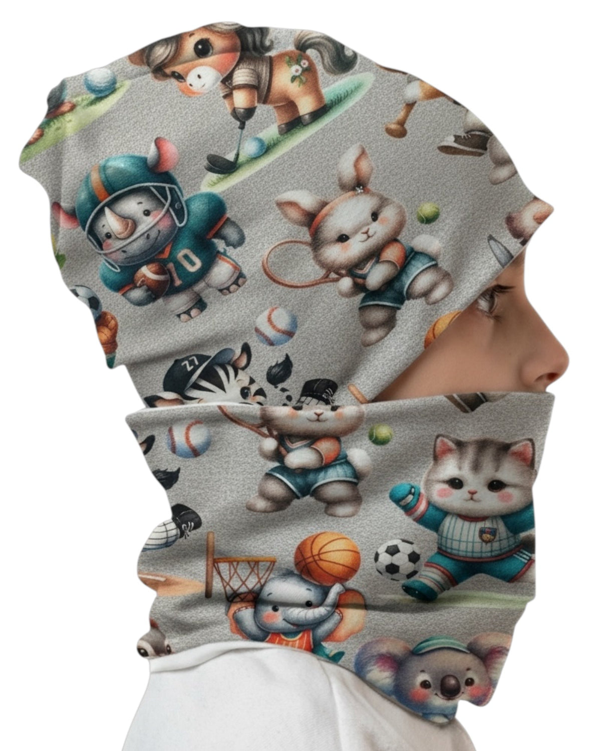Set Cappello e Scaldacollo Bambino Fatto a Mano in Cotone Certificato