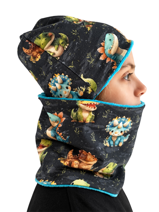Set Cappello e Scaldacollo Bambino Fatto a Mano in Cotone Certificato