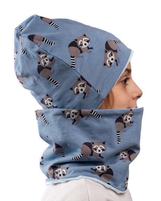 Set Cappello e Scaldacollo Bambino Fatto a Mano in Cotone Certificato