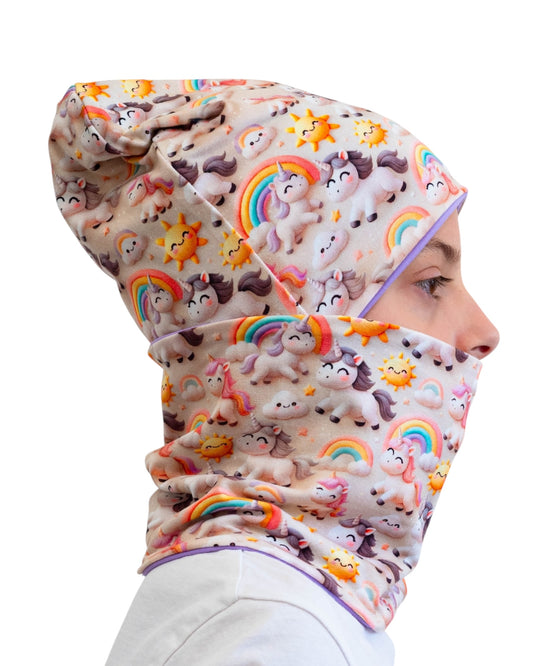 Set Cappello e Scaldacollo Bambina Fatto a Mano in Cotone Certificato