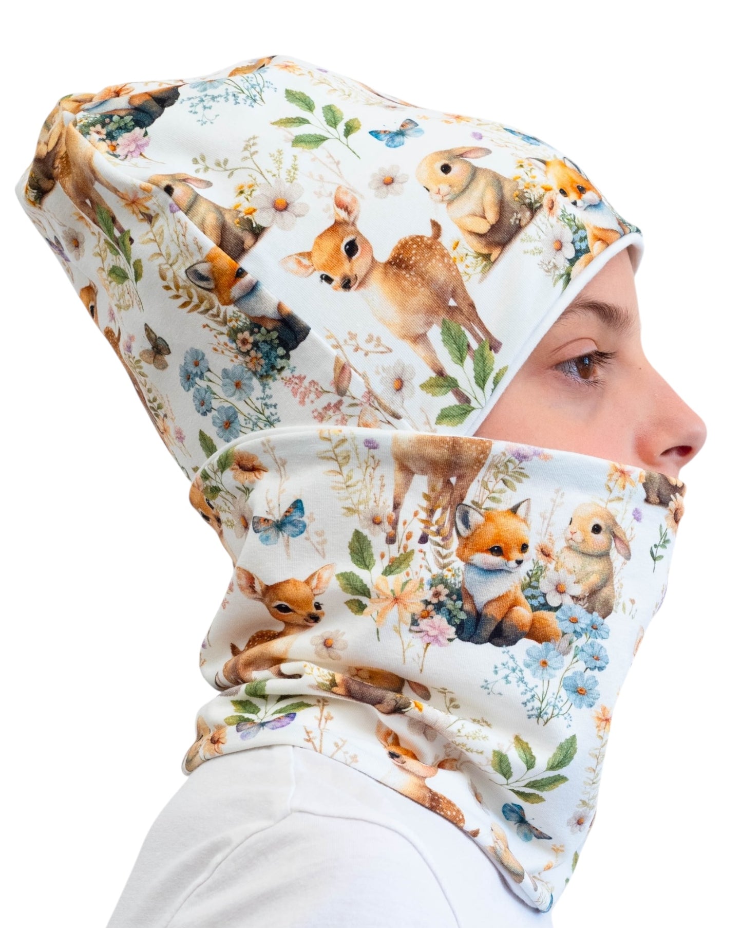 Set Cappello e Scaldacollo Bambina Fatto a Mano in Cotone Certificato