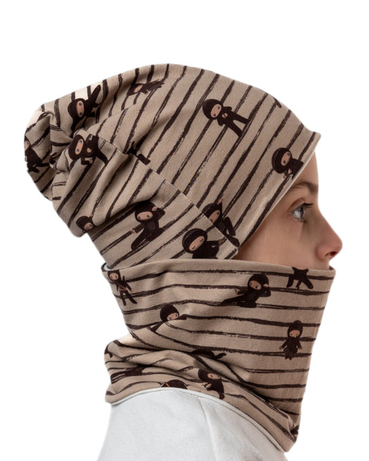 Set Cappello e Scaldacollo Bambino Fatto a Mano in Cotone Certificato