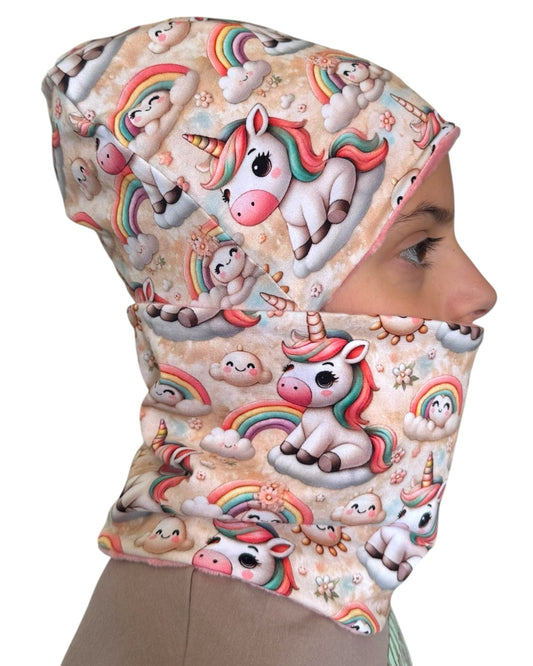 Set Cappello e Scaldacollo Bambina Fatto a Mano in Cotone Certificato