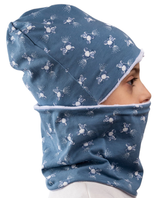 Set Cappello e Scaldacollo Bambino Fatto a Mano in Cotone Certificato