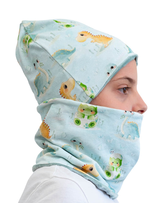 Set Cappello e Scaldacollo Bambino Fatto a Mano in Cotone Certificato