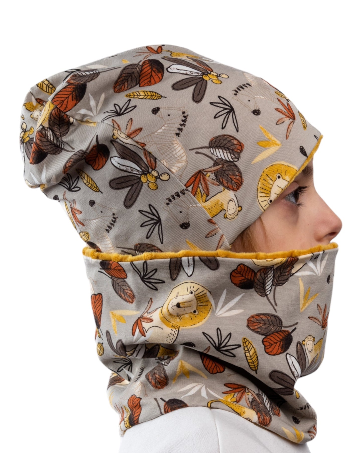 Set Cappello e Scaldacollo Unisex Fatto a Mano in Cotone Certificato