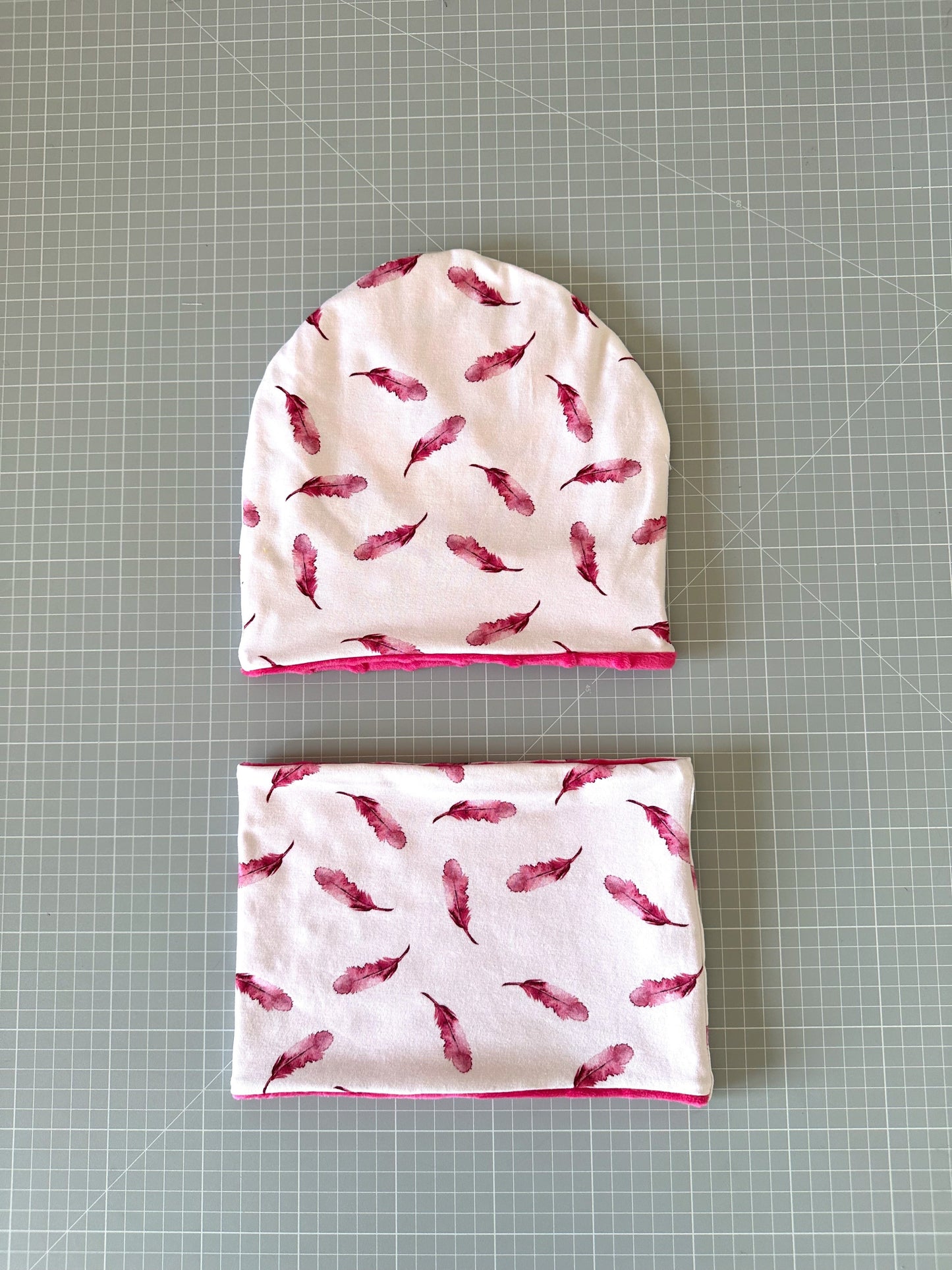 Set Cappello e Scaldacollo Bambina Fatto a Mano in Cotone Certificato