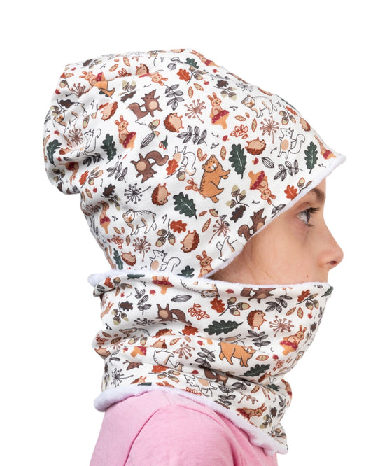 Set Cappello e Scaldacollo Bambino Fatto a Mano in Cotone Certificato