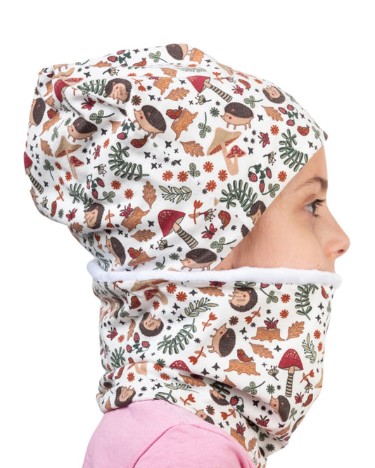 Set Cappello e Scaldacollo Bambino Fatto a Mano in Cotone Certificato