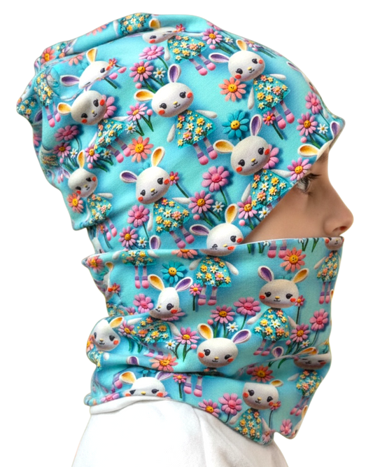 Set Cappello e Scaldacollo Bambina Fatto a Mano in Cotone Certificato