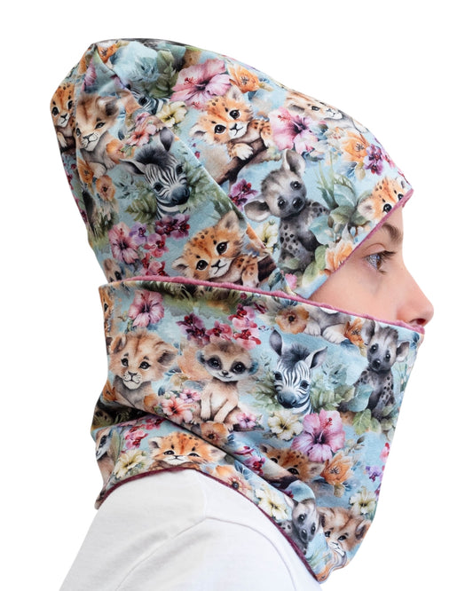 Set Cappello e Scaldacollo Bambina Fatto a Mano in Cotone Certificato