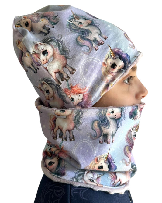 Set Cappello e Scaldacollo Bambina Fatto a Mano in Cotone Certificato