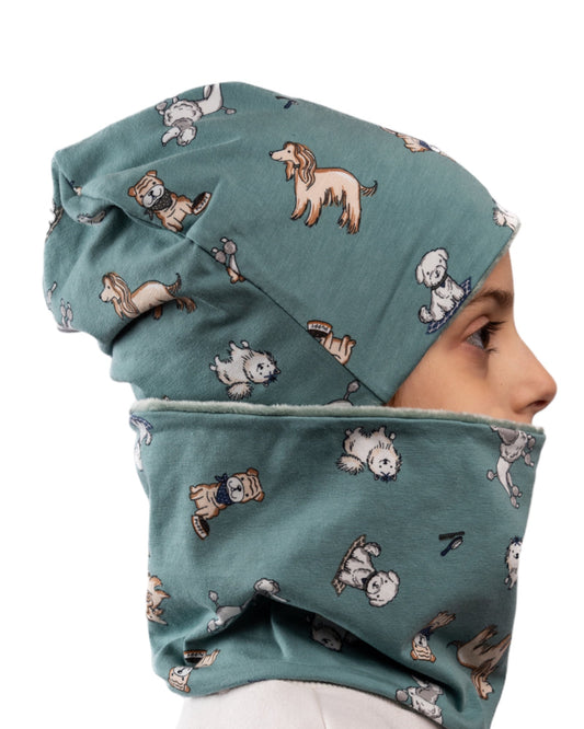 Set Cappello e Scaldacollo Bambino Fatto a Mano in Cotone Certificato