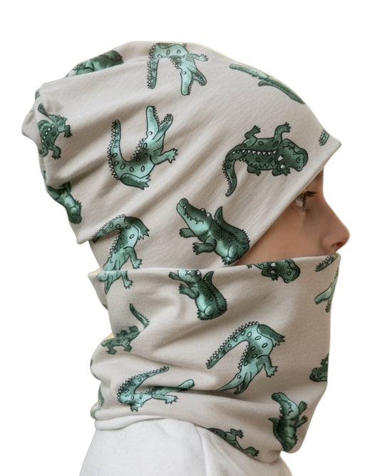 Set Cappello e Scaldacollo Bambino Fatto a Mano in Cotone Certificato