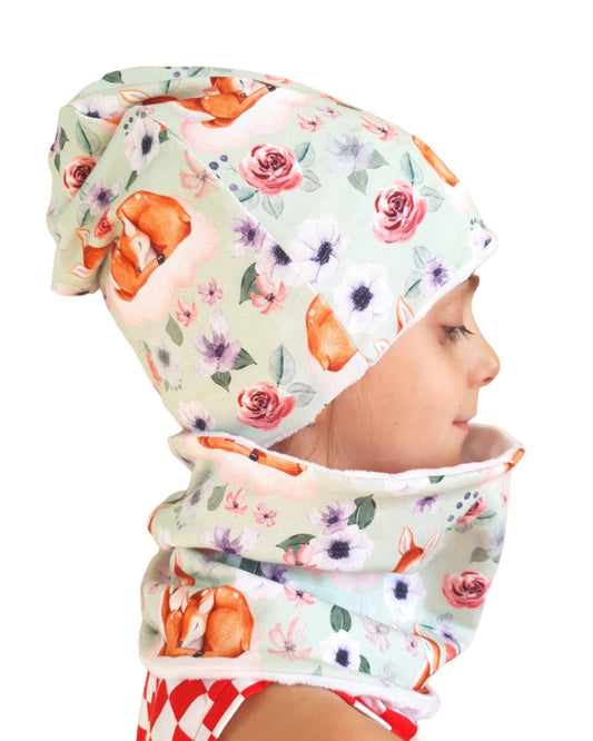 Set Cappello e Scaldacollo Bambina Fatto a Mano in Cotone Certificato