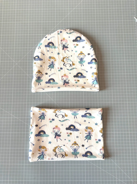 Set Cappello e Scaldacollo Bambina Fatto a Mano in Cotone Certificato