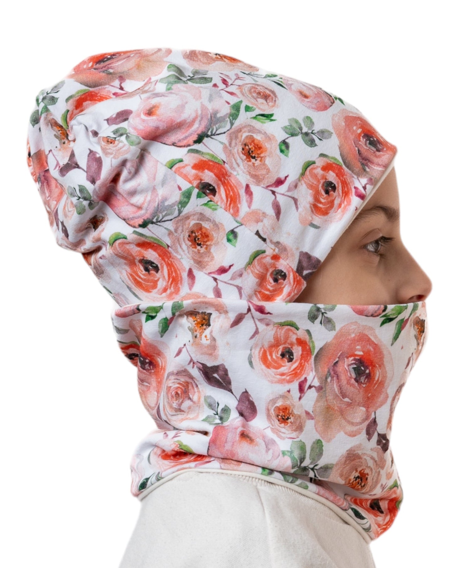 Set Cappello e Scaldacollo Bambina Fatto a Mano in Cotone Certificato