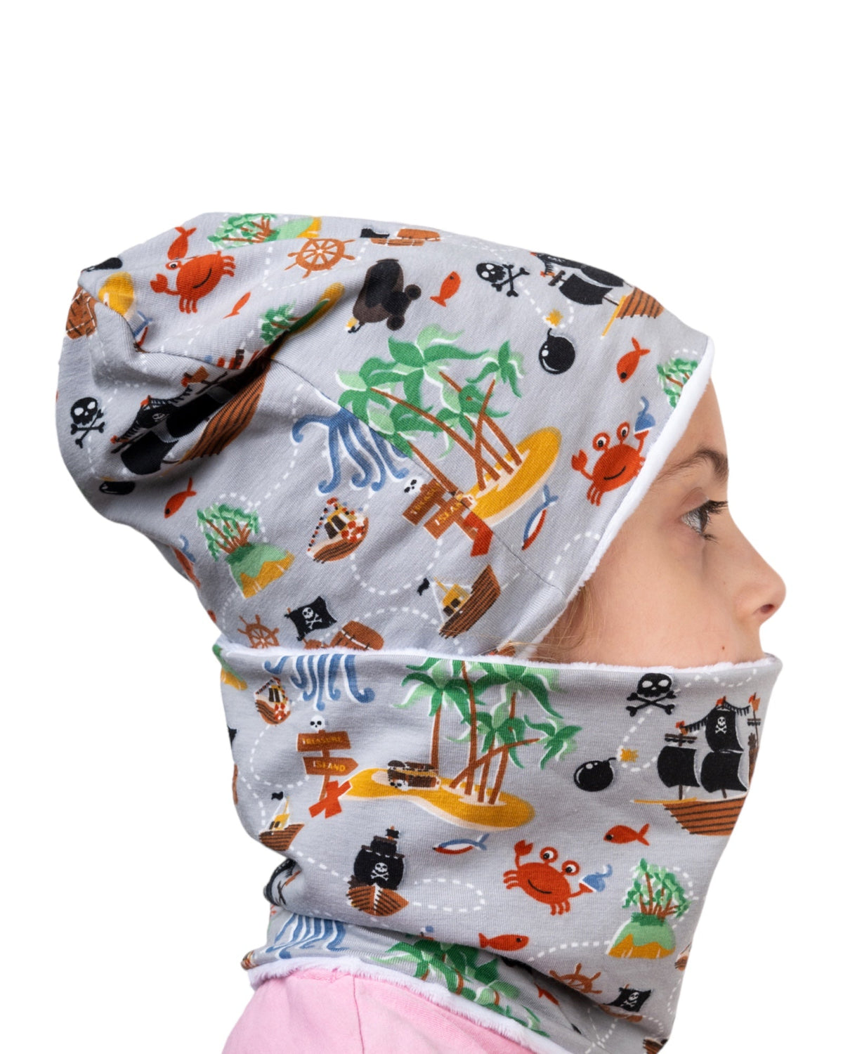 Set Cappello e Scaldacollo Bambino Fatto a Mano in Cotone Certificato