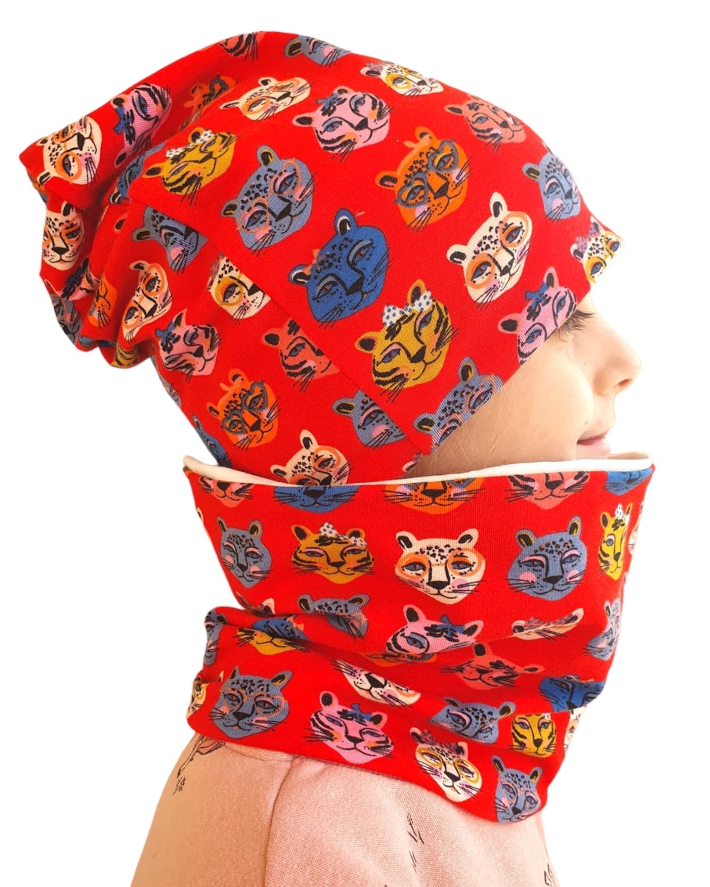 Set Cappello e Scaldacollo Bambina Fatto a Mano in Cotone Certificato