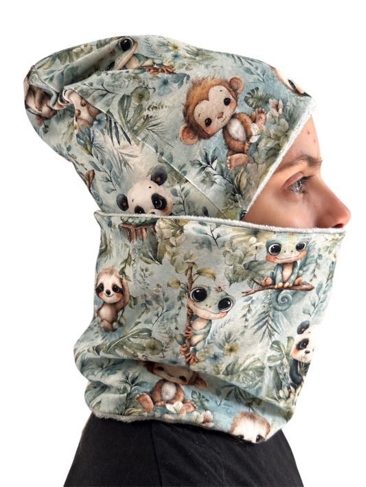 Set Cappello e Scaldacollo Unisex Fatto a Mano in Cotone Certificato