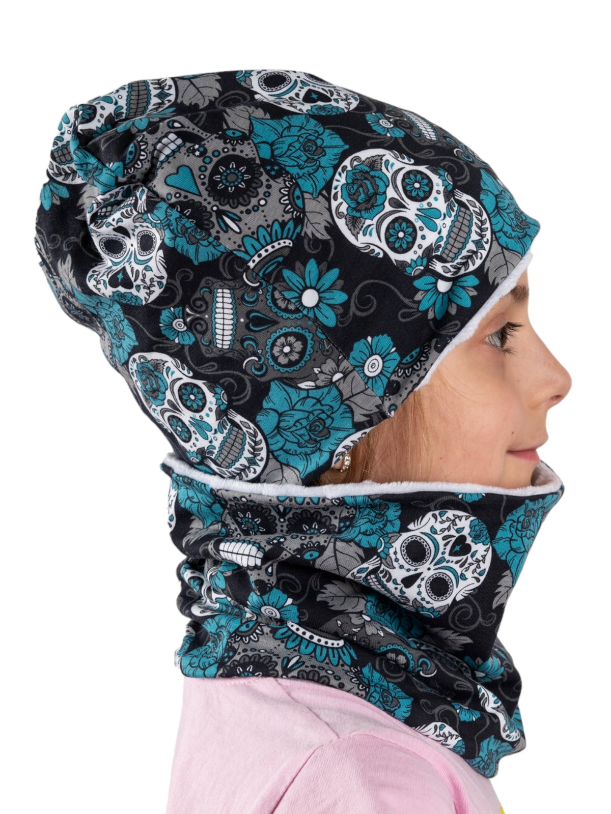 Set Cappello e Scaldacollo Bambino Fatto a Mano in Cotone Certificato
