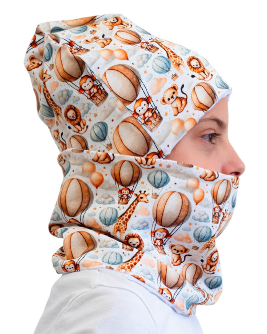 Set Cappello e Scaldacollo Bambino Fatto a Mano in Cotone Certificato