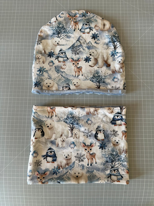 Cappello e scaldacollo bambino taglia 5 anni