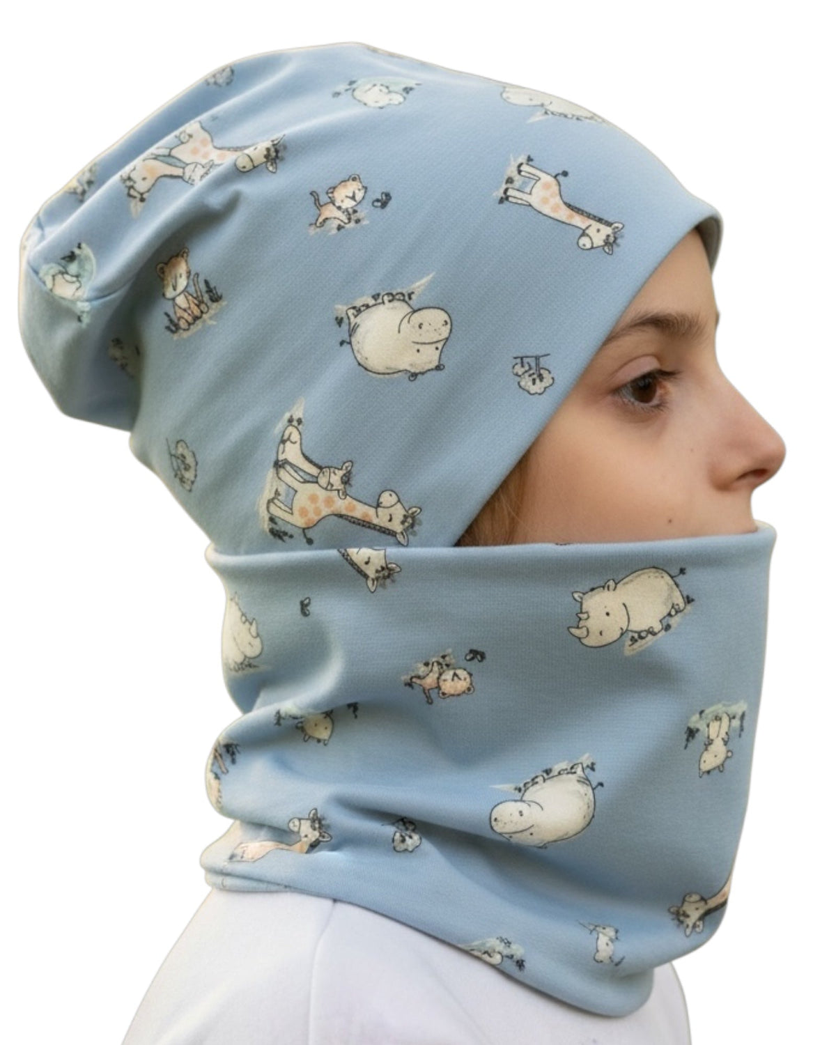 Set Cappello e Scaldacollo Bambino Fatto a Mano in Cotone Certificato