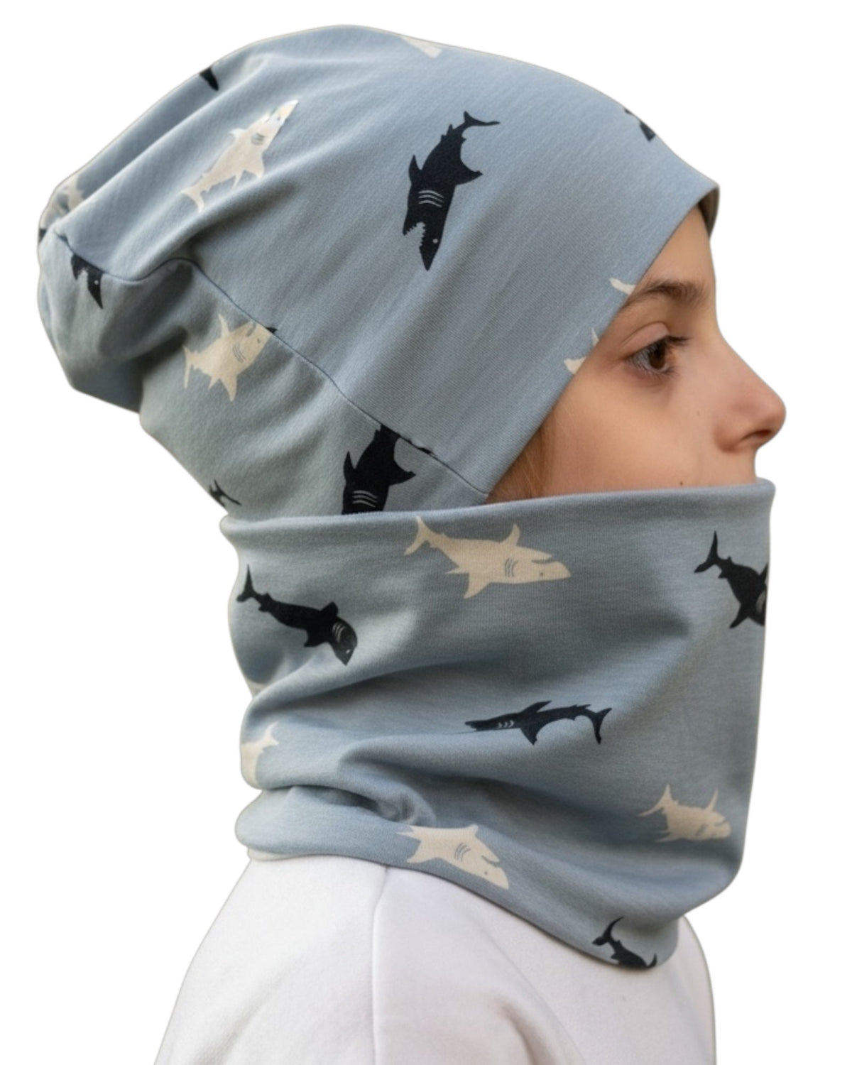 Set Cappello e Scaldacollo Bambino Fatto a Mano in Cotone Certificato