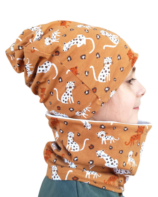 Set Cappello e Scaldacollo Bambino Fatto a Mano in Cotone Certificato