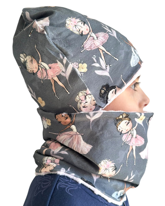 Set Cappello e Scaldacollo Bambina Fatto a Mano in Cotone Certificato