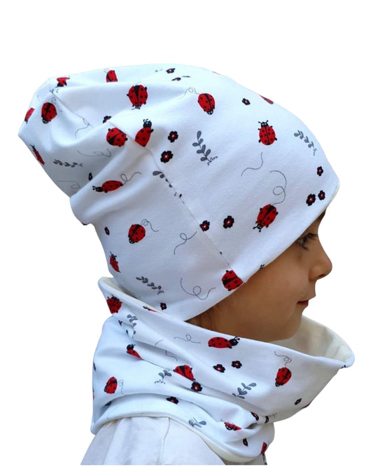 Set Cappello e Scaldacollo Bambina Fatto a Mano in Cotone Certificato
