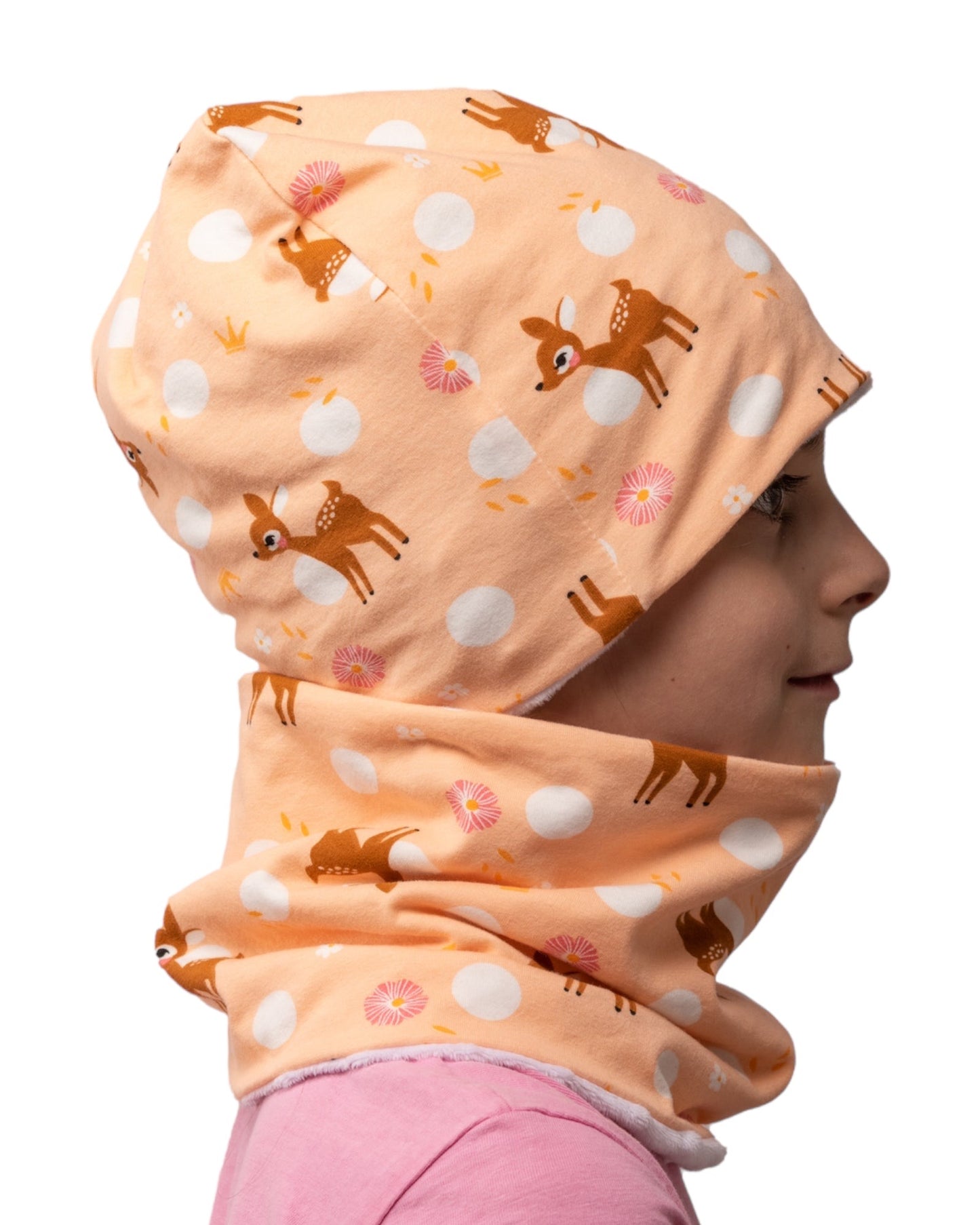 Set Cappello e Scaldacollo Bambina Fatto a Mano in Cotone Certificato