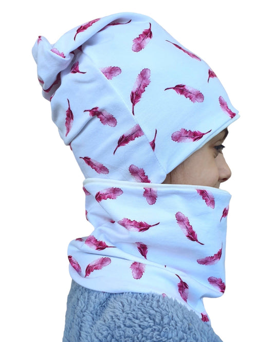 Set Cappello e Scaldacollo Bambina Fatto a Mano in Cotone Certificato