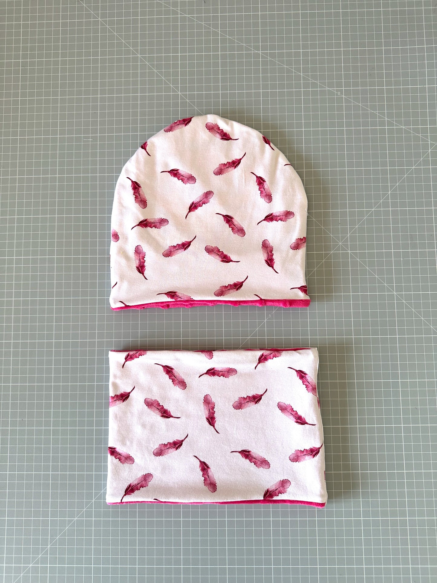 Set Cappello e Scaldacollo Bambina Fatto a Mano in Cotone Certificato