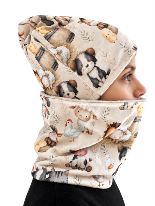 Set Cappello e Scaldacollo Unisex Fatto a Mano in Cotone Certificato