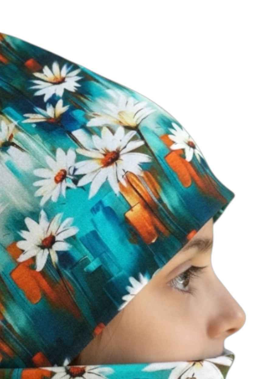 Set Cappello e Scaldacollo Bambina Fatto a Mano in Cotone Certificato