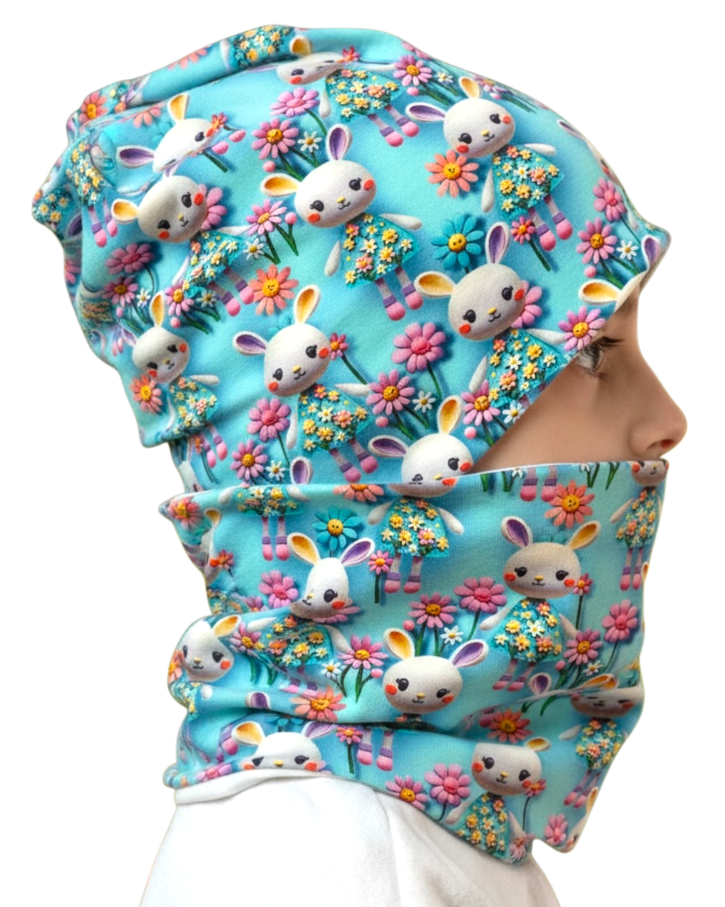 Set Cappello e Scaldacollo Bambina Fatto a Mano in Cotone Certificato