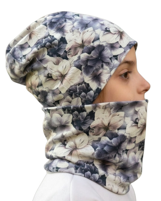 Set Cappello e Scaldacollo Bambina Fatto a Mano in Cotone Certificato